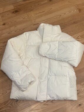 Fabletics White Puffer Jacket XS